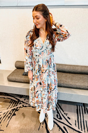 Happy Hour Multi Colored Print Maxi Dress