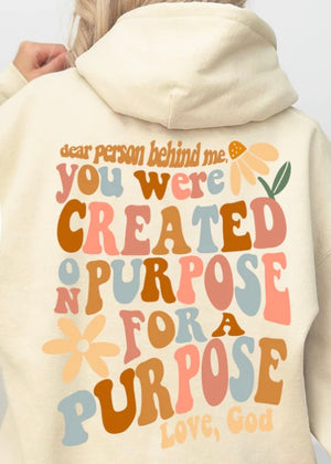 Created On Purpose Graphic Hoodie