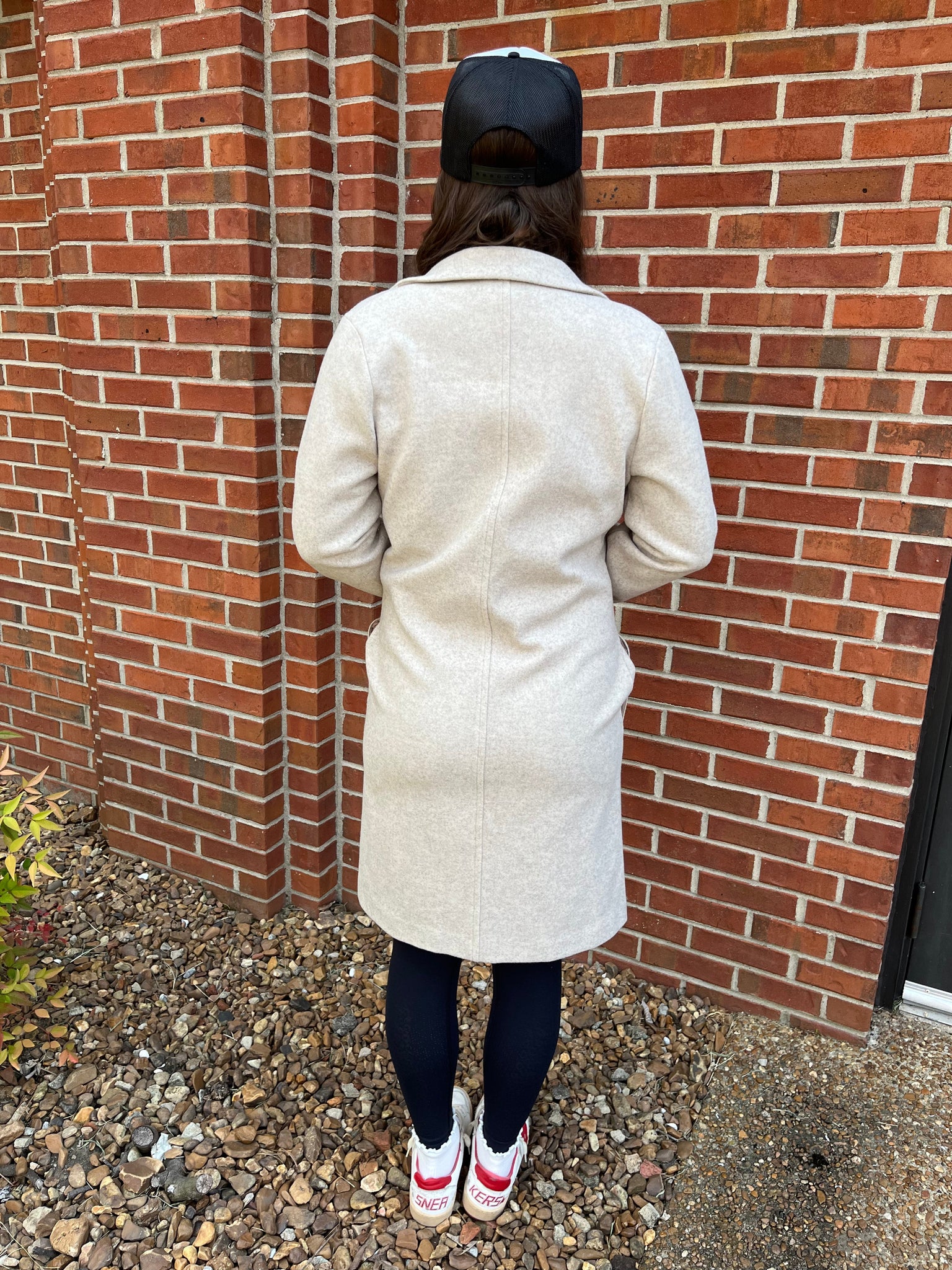 Juliette Taupe Mid-Length Coat