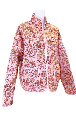 Pinky Floral Lightweight Quilted Jacket ETA 1-31-25