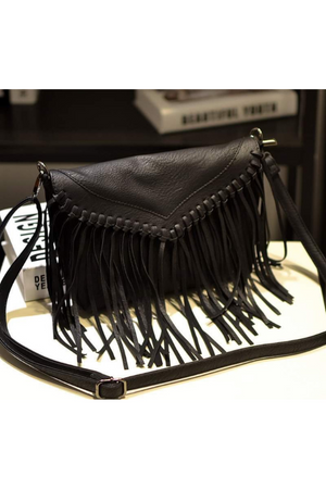 Fringe All Day Black Bag